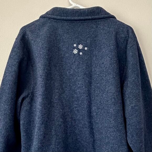 Christmas teddy bear full zip fleece shirt ugly sweater embroidered holiday XL - Picture 9 of 11